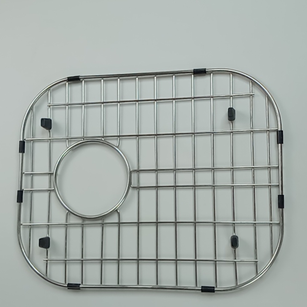 Stainless Steel Heavy Duty Dishwasher Safe Footed Sink Grids/Protectors Set Of 2 - Picture 7 of 13